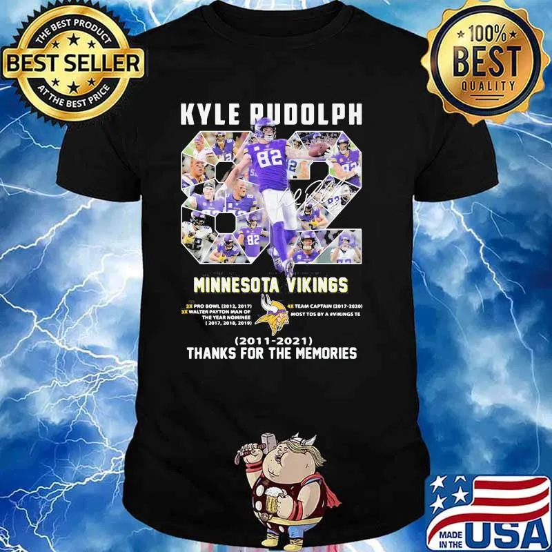 Kyle Rudolph Minnesota Vikings 2011 2021 Thanks For The Memories Shirt