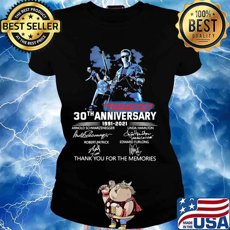 Terminator Two 30th Anniversary 1991 2021 Signature Shirt Ladies tee