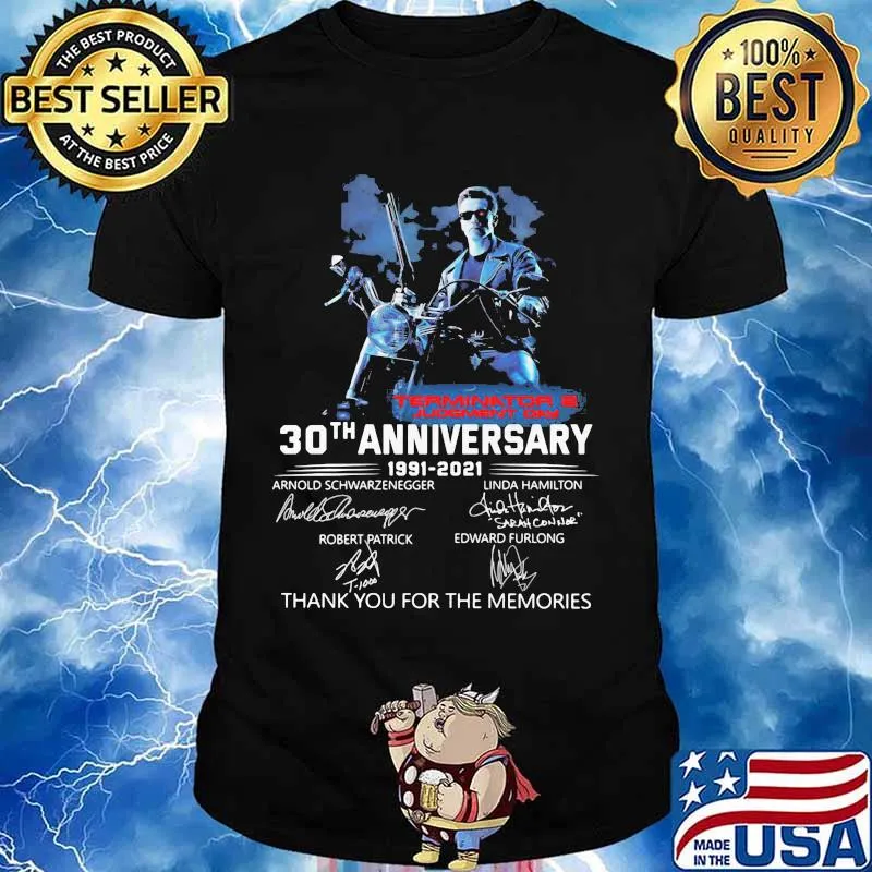 Terminator Two 30th Anniversary 1991 2021 Signature Shirt