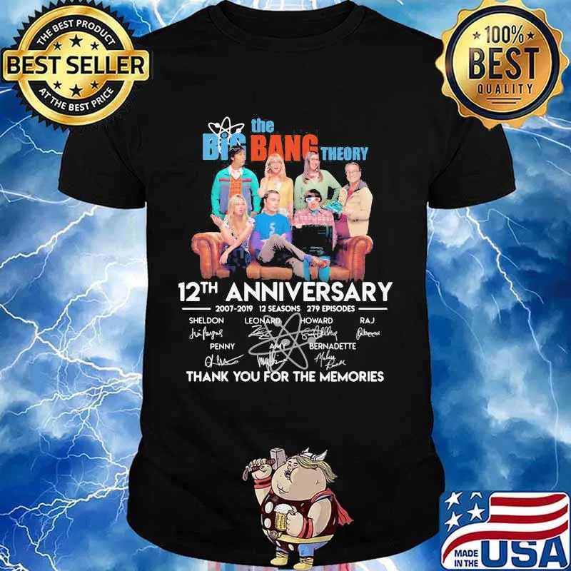 The Big Bangtheory 12th Anniversary 2007 20219 Signature Shirt