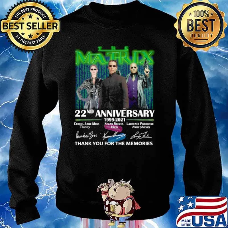 The Matrix 22nd Anniversary 199 2021 Thank You For The Memories Signatures Sweater