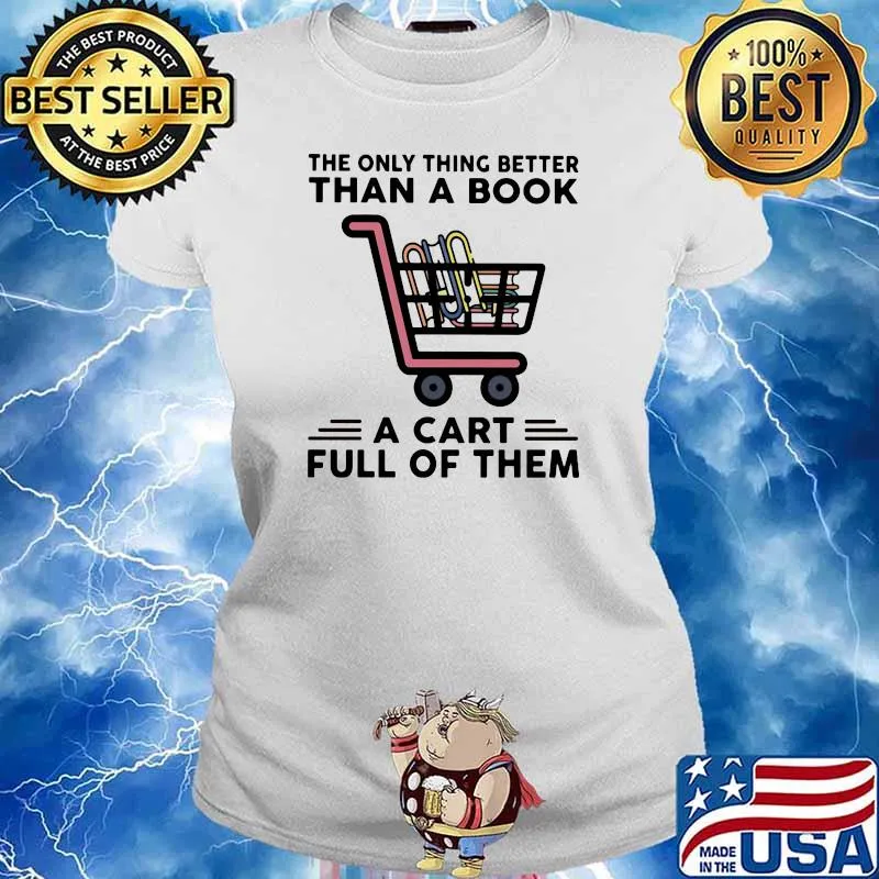 The only thing better than a book a cart full of them Ladies tee