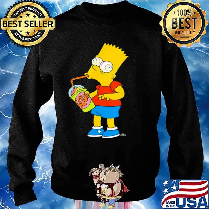The Simpsons Bart Simpson Squishee Brain Freeze Shirt Sweater