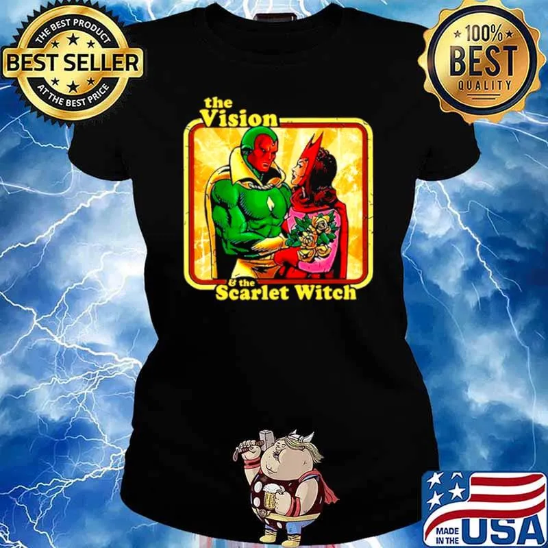 The Vision And The Scarlet Witch Of Wandavision Movie Ladies tee