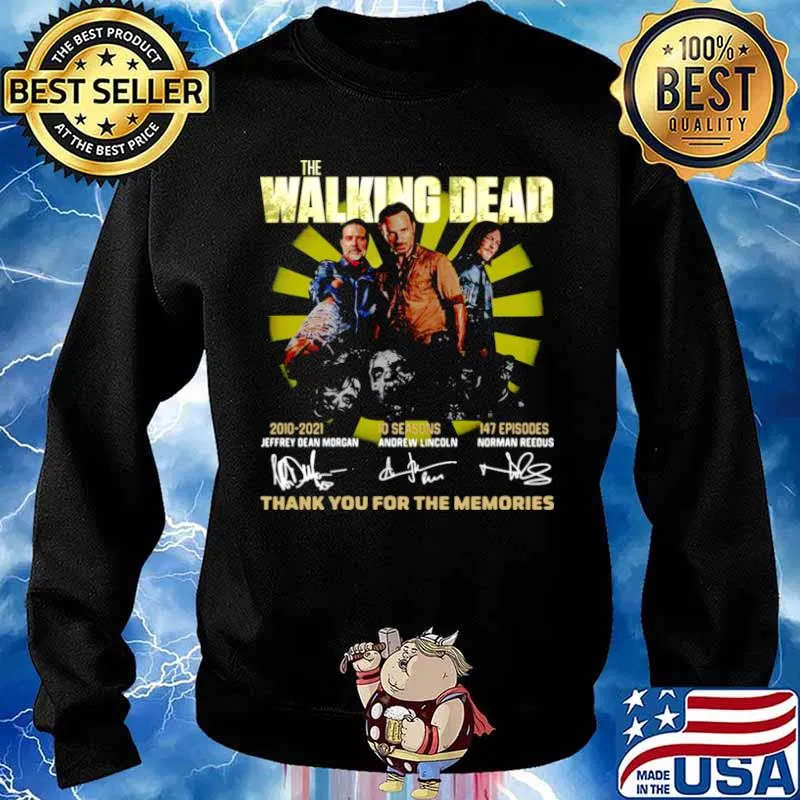 The Walking Dead 2010 2021 10 Seasons 147 Episodes Jeffery Dean Morgan Andrew Lincoln Morman Reedus Sweater