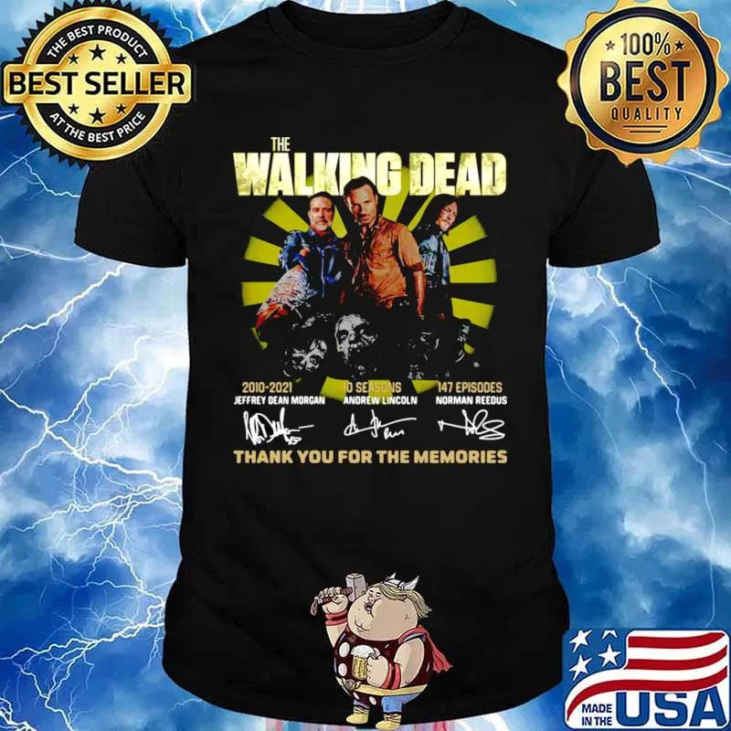The Walking Dead 2010 2021 10 Seasons 147 Episodes Jeffery Dean Morgan Andrew Lincoln Morman Reedus shirt