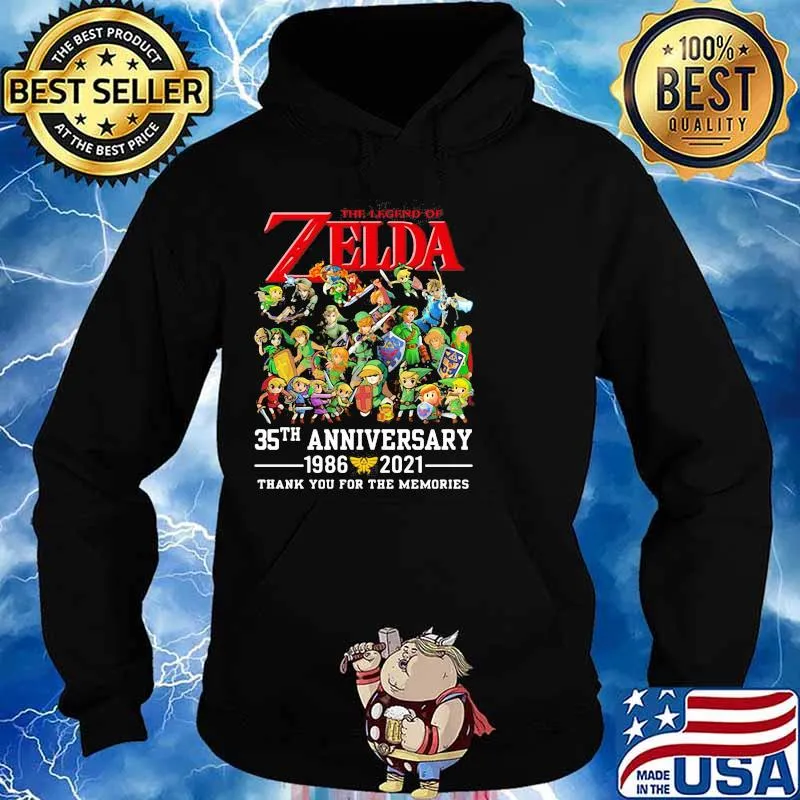 The Zelda 35th Anniversary 1986 2021 Thank You For The Memories Shirt Hoodie