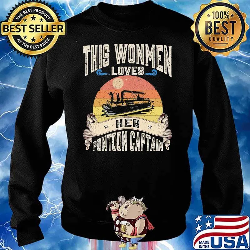 This Wonmen Loves Her Potoon Captain Vintage Sunset Shirt Sweater