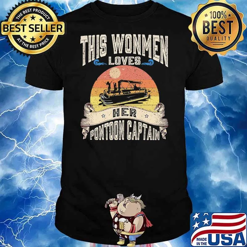 This Wonmen Loves Her Potoon Captain Vintage Sunset Shirt