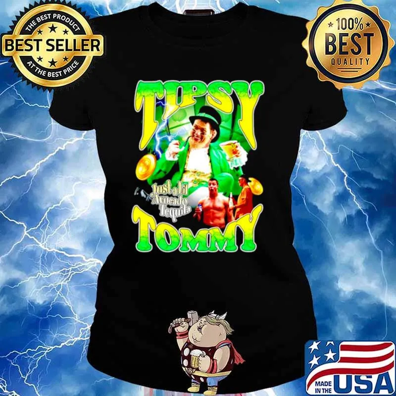Tipsy Tommy just a lil avocado tequila Tom Brady dunk St.Patrick’s day Ladies tee