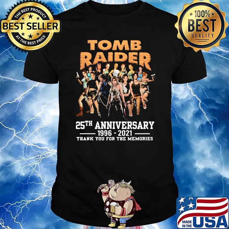 Tomb Raider 25th Anniversary 1996 2021 Thank You For The Memories Shirt