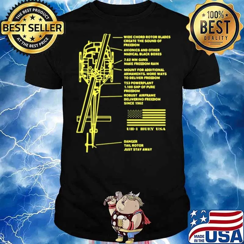 Uh 1 Helicopter Symmetrical shirt