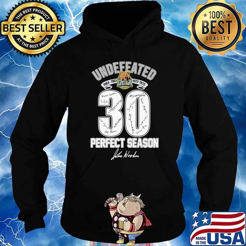 Undefeated Bruins 1973 Perfect Season John Wooden Signature Shirt Hoodie