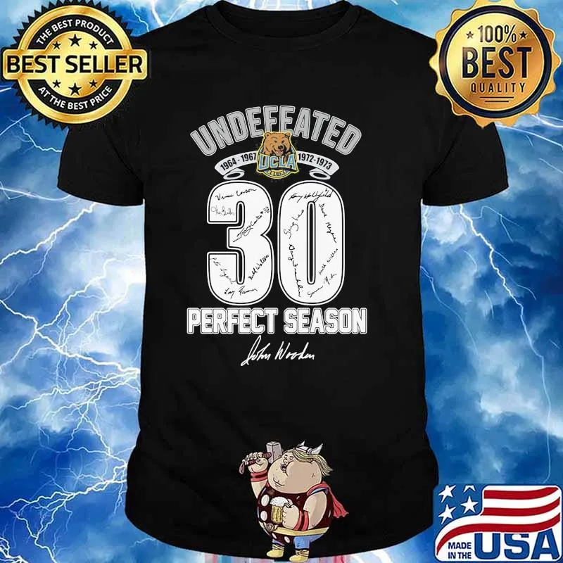 Undefeated Bruins 1973 Perfect Season John Wooden Signature Shirt