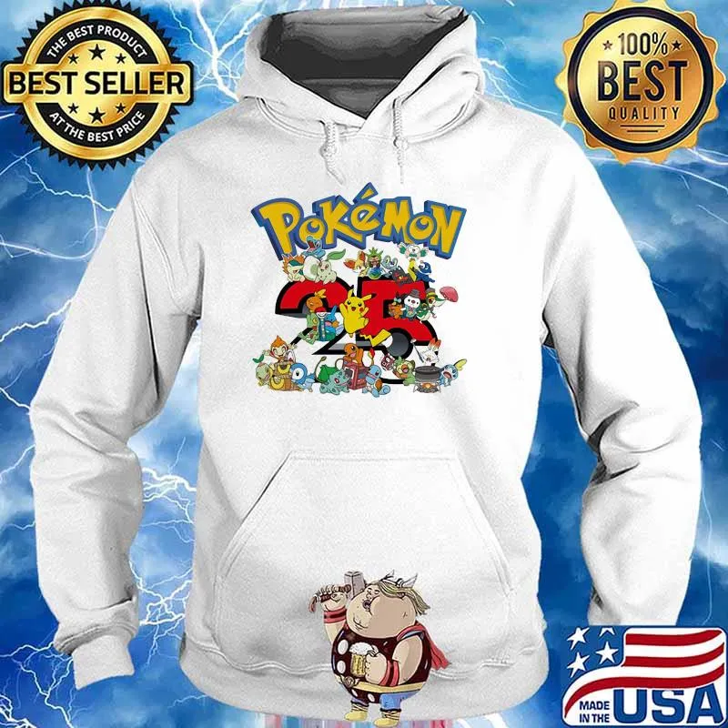 Pokemon 25th Anniversary Shirt Hoodie