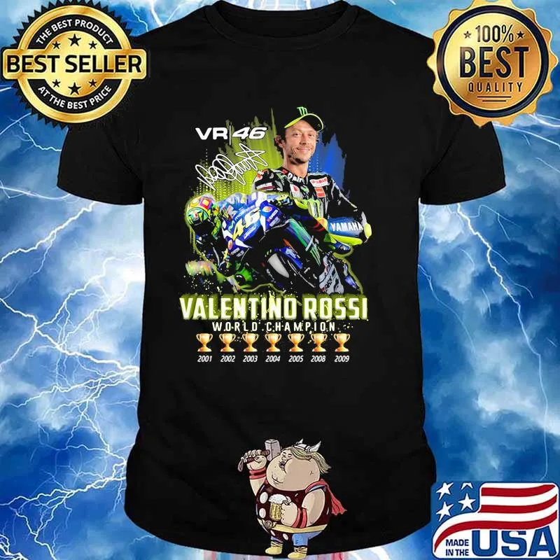 Vr 46 Valentino Rossi World Champion Signature Shirt