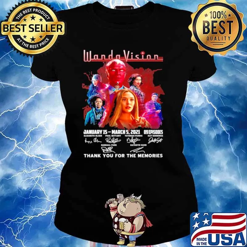 Wanda Vision January 15 March 5 2021 09 Episodes Signatures Thank You For The Memories Shirt Ladies tee