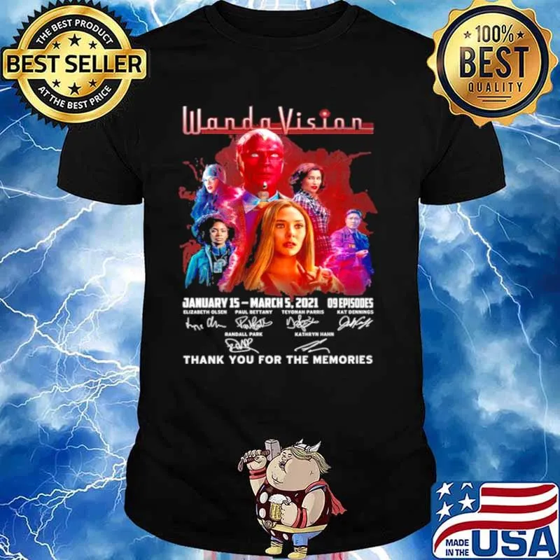 Wanda Vision January 15 March 5 2021 09 Episodes Signatures Thank You For The Memories Shirt