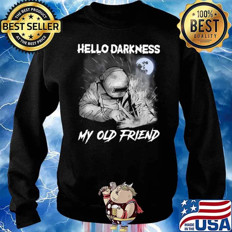 Welder Hello Darkness My Old Friend Kids Sweater