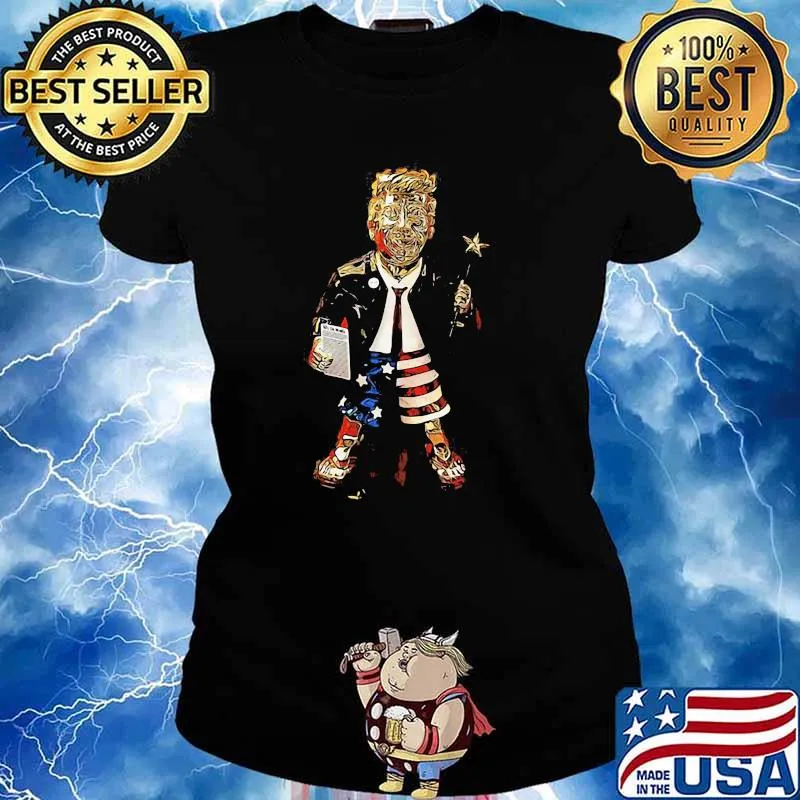 Wonderful Golden Trump Statue Shirt Ladies tee