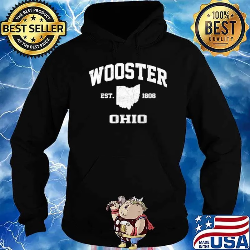 Wooster Ohio OH vintage state Athletic style Hoodie