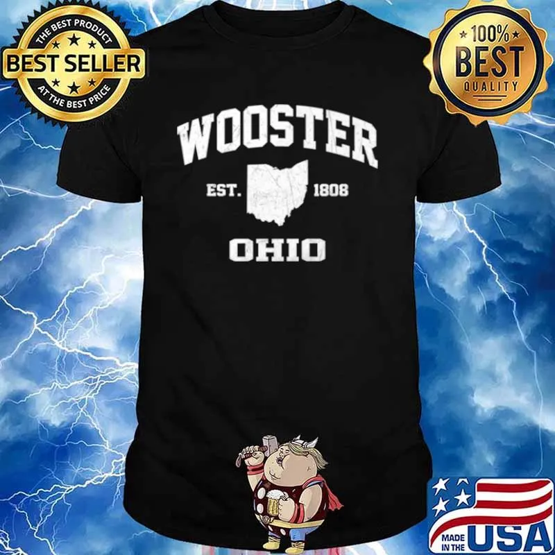 Wooster Ohio OH vintage state Athletic style shirt