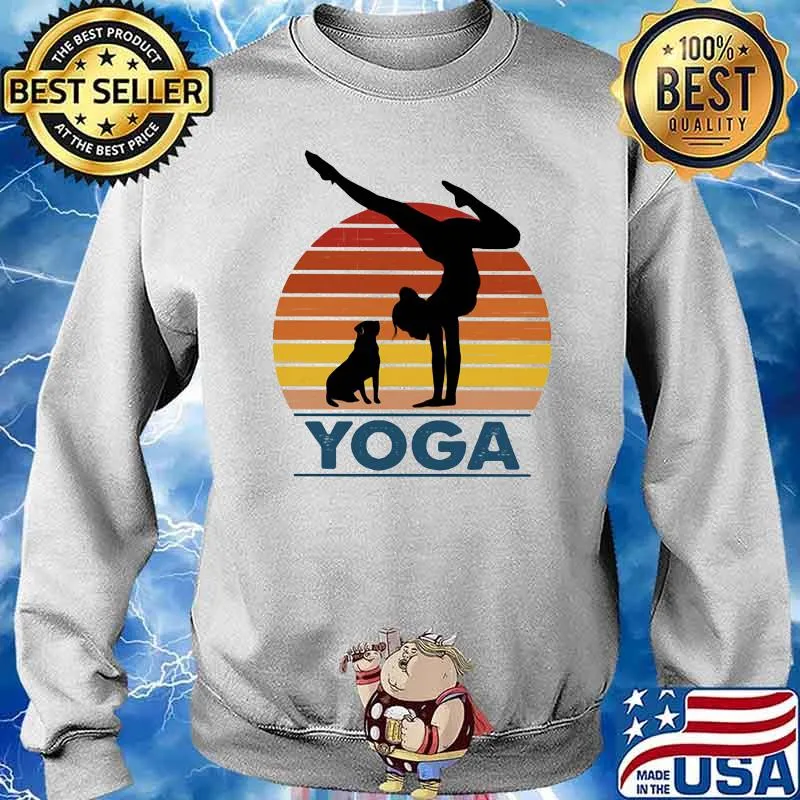 Yoga With Dog Vintage Shirt Sweater