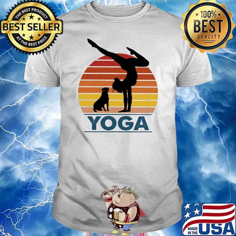 Yoga With Dog Vintage Shirt