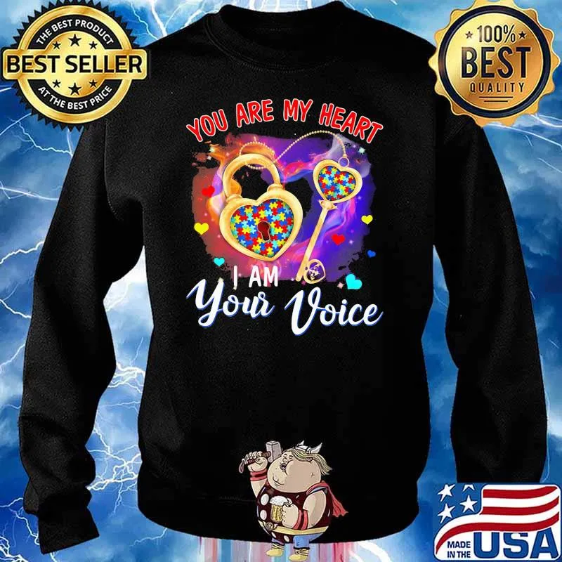 You Are My Heart I Am Your Voice Key Autism Shirt Sweater