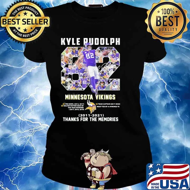 Kyle Rudolph Minnesota Vikings 2011 2021 Thanks For The Memories Shirt Ladies tee