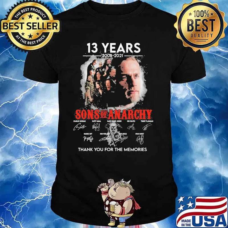 13 Years 2003 2021 Sons Of Anarchy Thank You For The Memories Signature Shirt