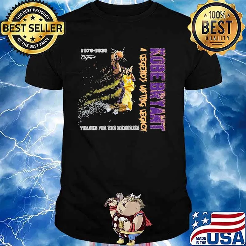 1978 2020 Kobe Bryant A Legend Legacy Thanks For The Memories Signature Shirt