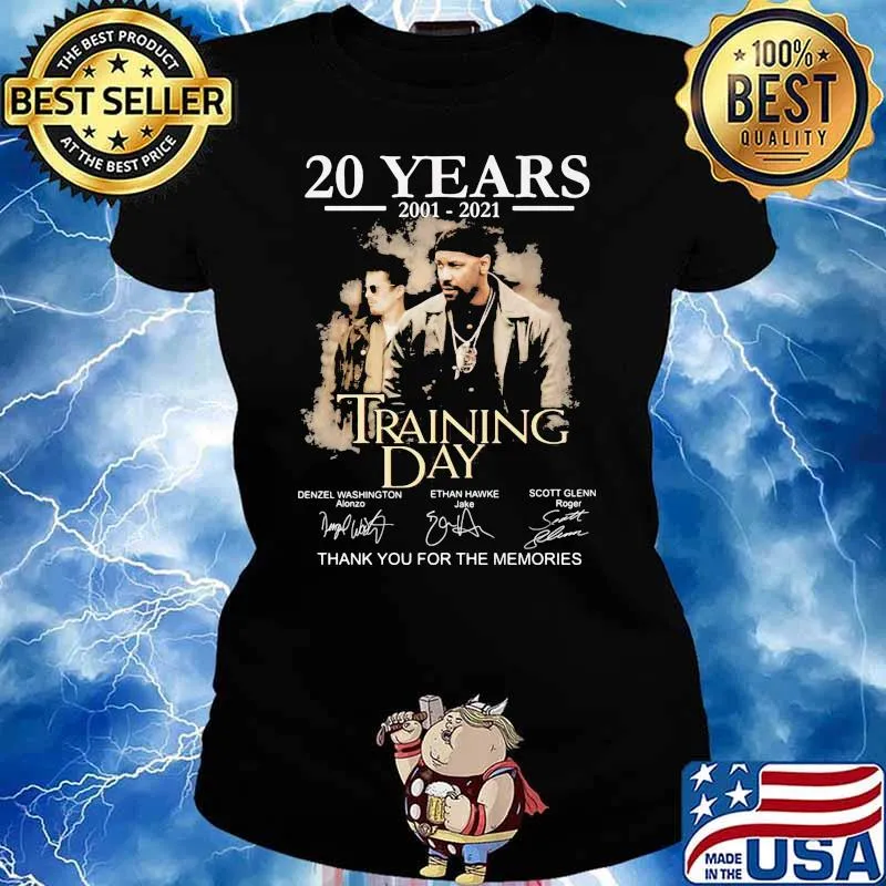 20 Years 2001 2021 Training Day Thank You For The Memories Signature Shirt Ladies tee