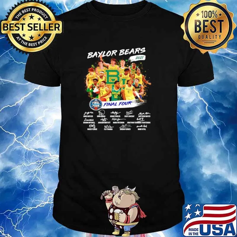 2021 final four Baylor Bears champions players signature shirt