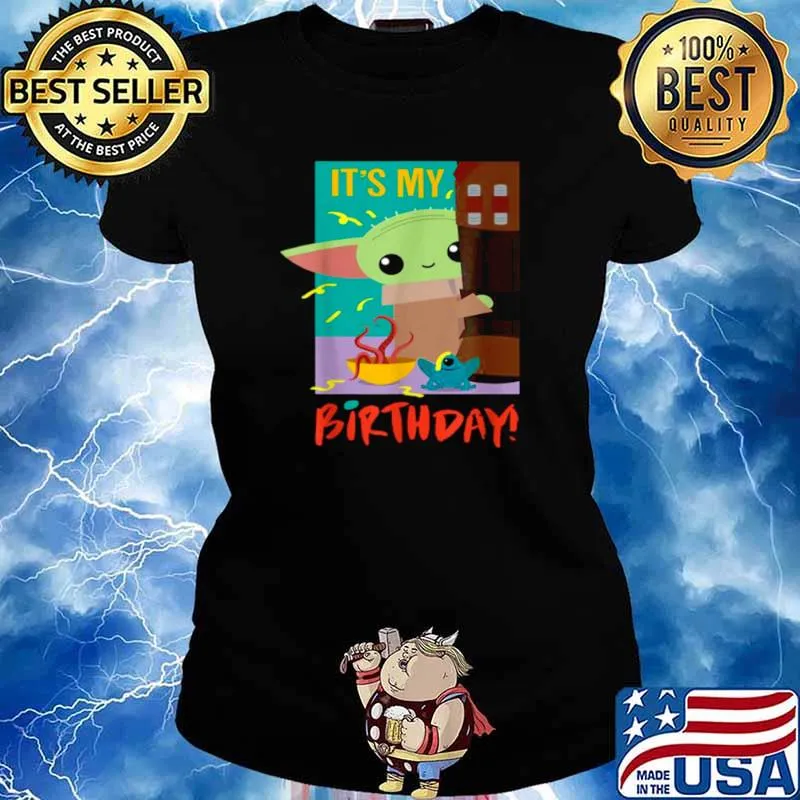 It’s My Birthday Baby Yoda Star Wars The Mandalorian Shirt Ladies tee