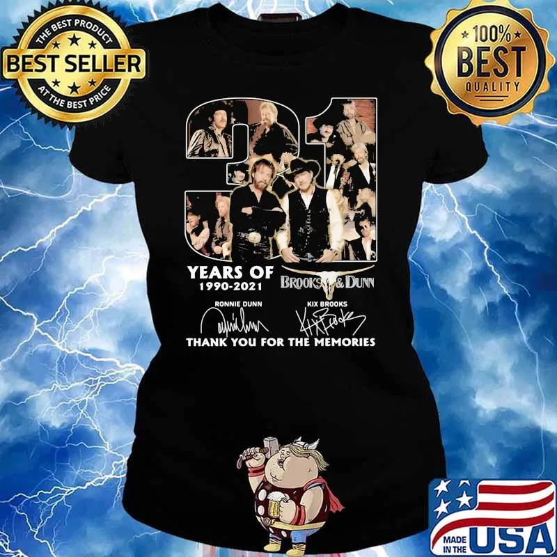 31 Years Of 1990 2021 Brooks And Dunn Thank You For The Memories Signature Shirt Ladies tee
