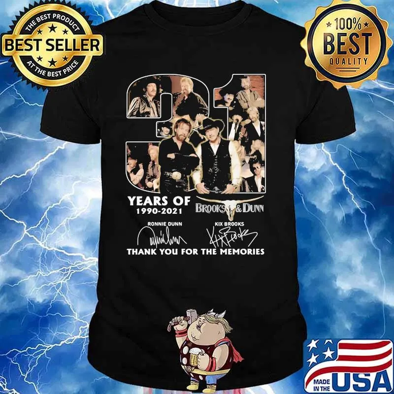 31 Years Of 1990 2021 Brooks And Dunn Thank You For The Memories Signature Shirt