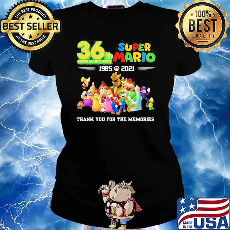 36 Th Super Mario Bros 1985 2021 Thank You For The Memories Shirt Ladies tee