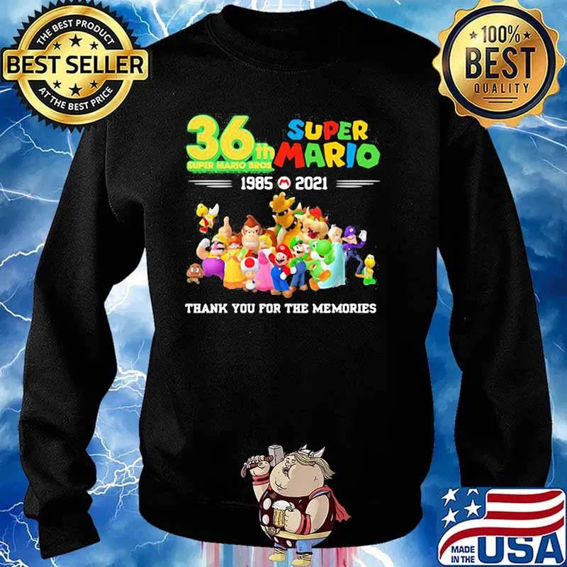 36 Th Super Mario Bros 1985 2021 Thank You For The Memories Shirt Sweater