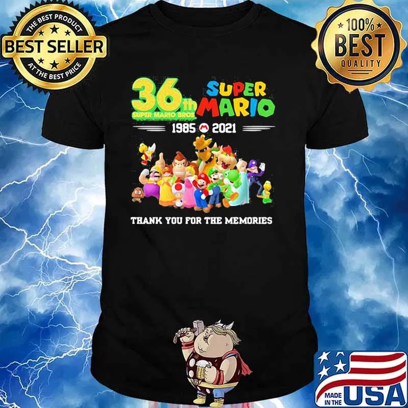 36 Th Super Mario Bros 1985 2021 Thank You For The Memories Shirt