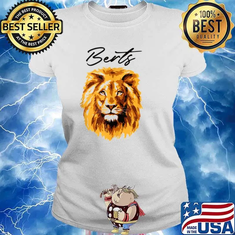 3D Lion Art By Berts Ladies tee