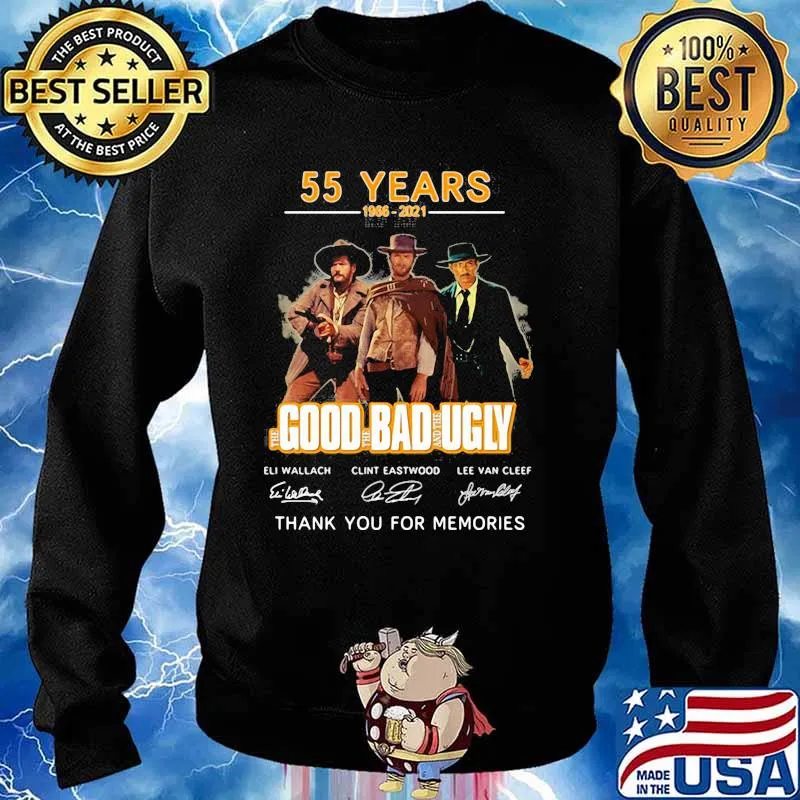 55 Years 1966 2021 Good Bad Ugly Thank You For The Memories Signature Shirt Sweater