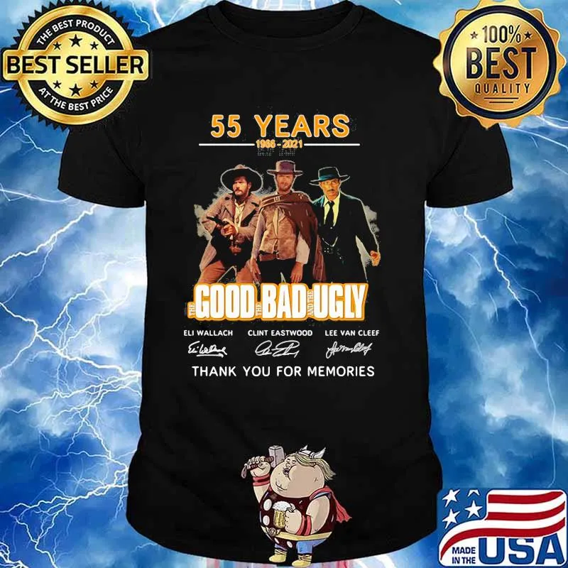 55 Years 1966 2021 Good Bad Ugly Thank You For The Memories Signature Shirt