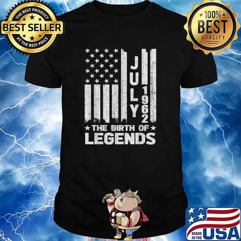 59th Birthday Shirt July 1962 The Birth Of Legends Shirt