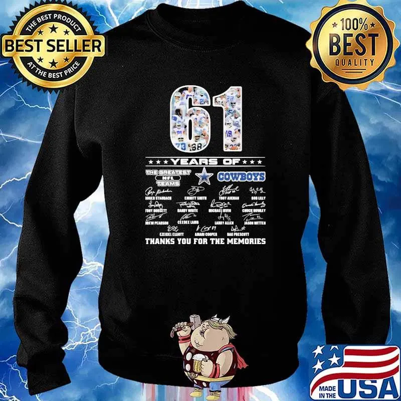 61 years Of Cowboys Thank You For The memories Signature Sweater