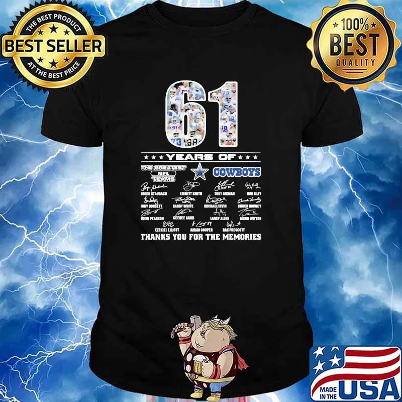 61 years Of Cowboys Thank You For The memories Signature shirt