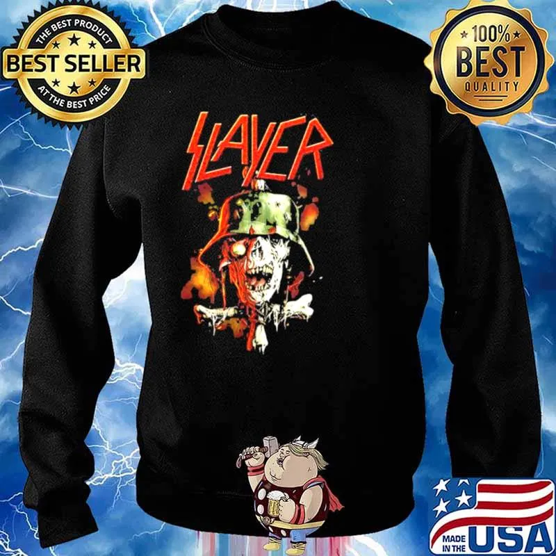 Slayer Soldier Cross Skull Shirt Sweater