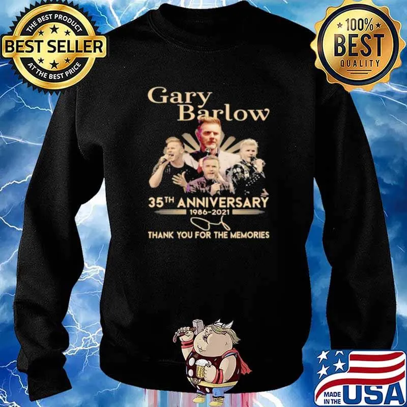 Gary Barlow 35th Anniversary 1986 2021 Thank You For The Memories Signature Shirt Sweater