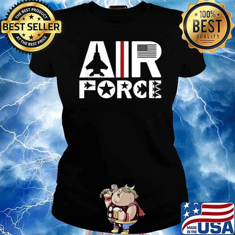 Air Force with F15 Jet Shirt Ladies tee