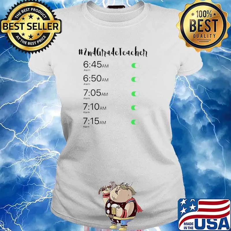 Alarm Clock 2nd Grade Teacher Ladies tee